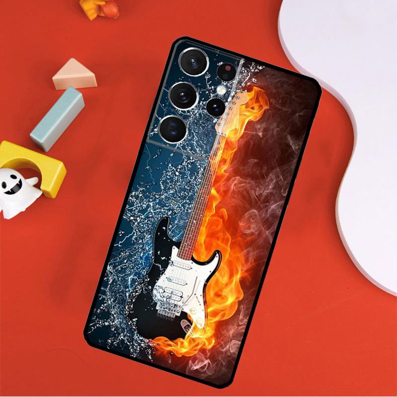 Guitar Music Phone Case For Samsung Galaxy S25 Ultra S24 Ultra S9 S10 S20 S21 S22 S23 Plus S24 FE Cover