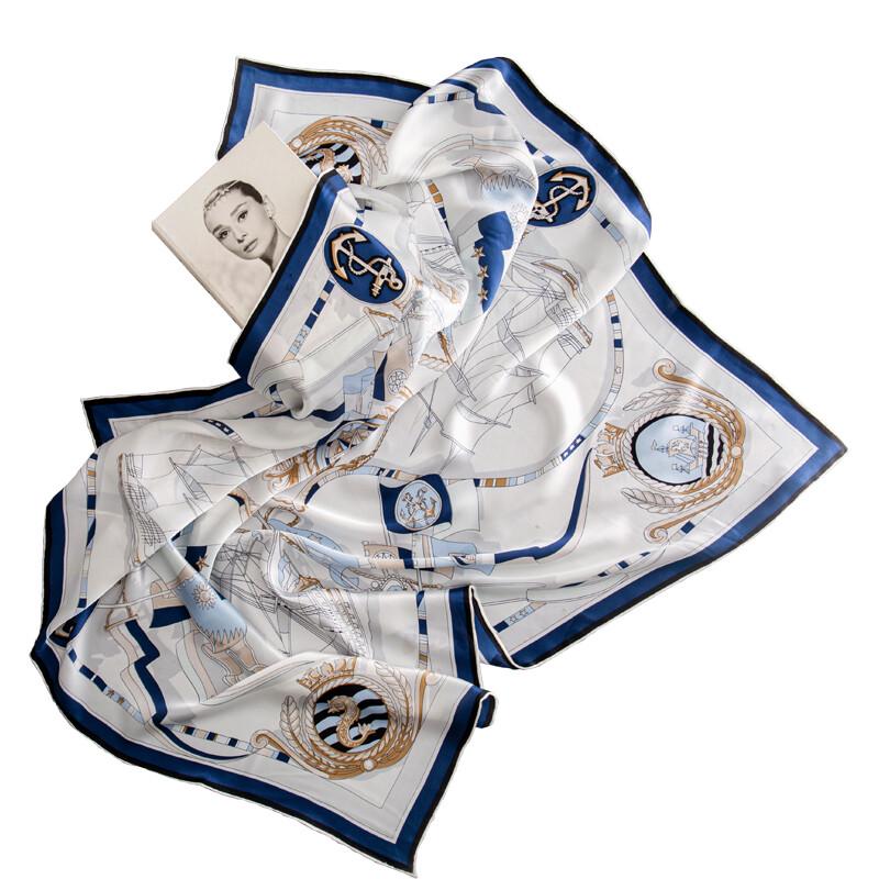 Hengyuanxiang Navigator Print Polyester Square Scarf