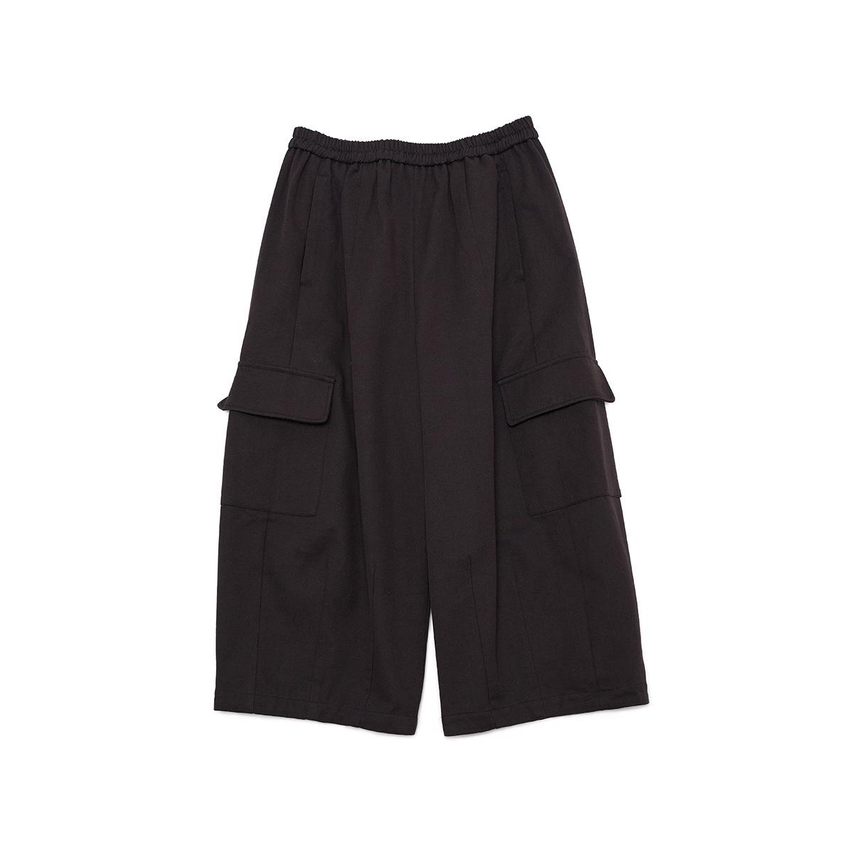 Dai He Winter High Waist Cotton Elastic Patch Pocket Cropped Pants for Women - H9063 Medium