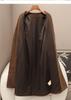 Limited Edition Spring Collection: Women's Wool Blend Double-Faced Coat with Scarf Collar