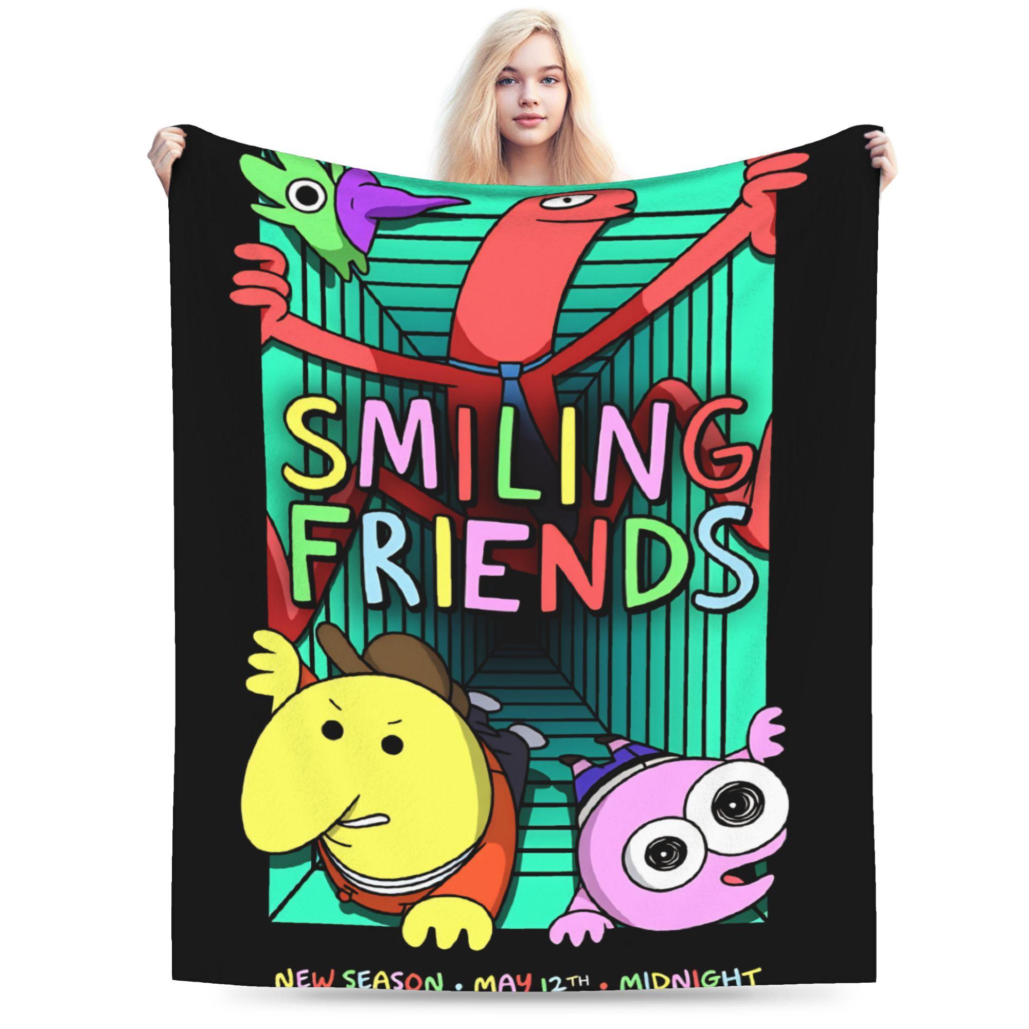 Smiling Friends Пим и Чарли Плед Супер Мягкий Плед Зимний Детский Взрослый Спальня Графический Покрывало 70x100cm