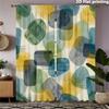 2pc Modern Abstract Geometric Watercolor Curtains for Living Room Windows Drapes Blue Green Yellow Patterned Home Decor