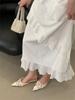 Eilyken Estate Eleganti Pantofole da Donna con Tacco Basso Quadrato, Comode Scarpe a Mula da Donna con Punta a Spillo in Rete Zapatos De Mujer