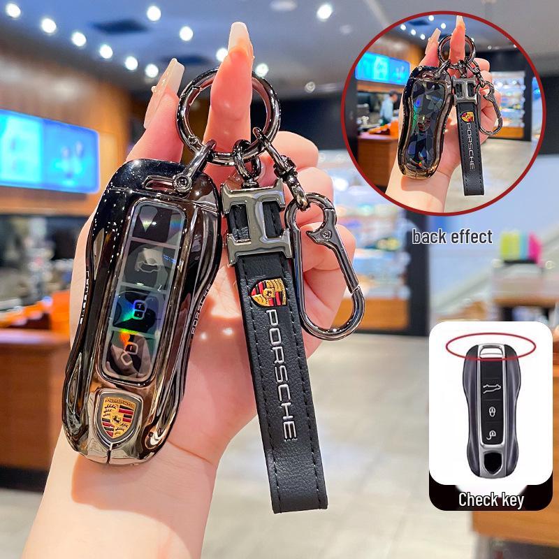 Compatible with Porsche Macan New Energy Key Case 2024/2025 Macan4 Jinchi EV Metal Shell