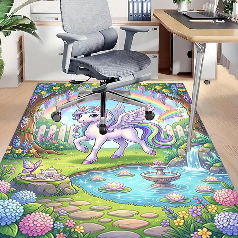 1PC Unicorn Fantasy Extra Large Non-Slip Floor carpet, Office, family, bedroom, Studio - Large Area RugJ0363
