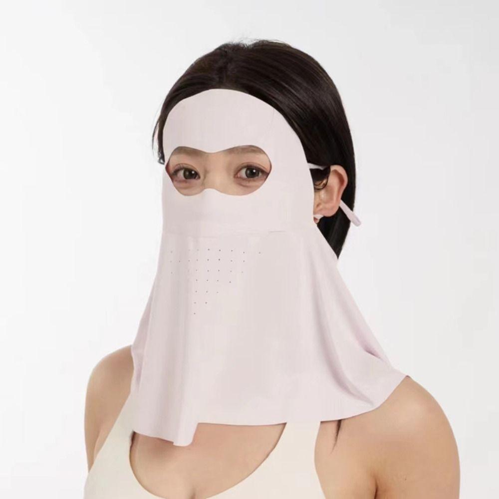 Atmungsaktiver Vollgesichts-Sonnenschutzschleier UPF 50+ Nackenschutz Abdeckung Eis-Seide Gesichtsabdeckung für Männer Frauen