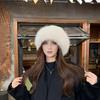 Winter Hat for Women Faux Fur Fluffy Bucket Hat for Women Luxury Plush Thicken Snow Fur Bucket Hat Soft Panama Cap