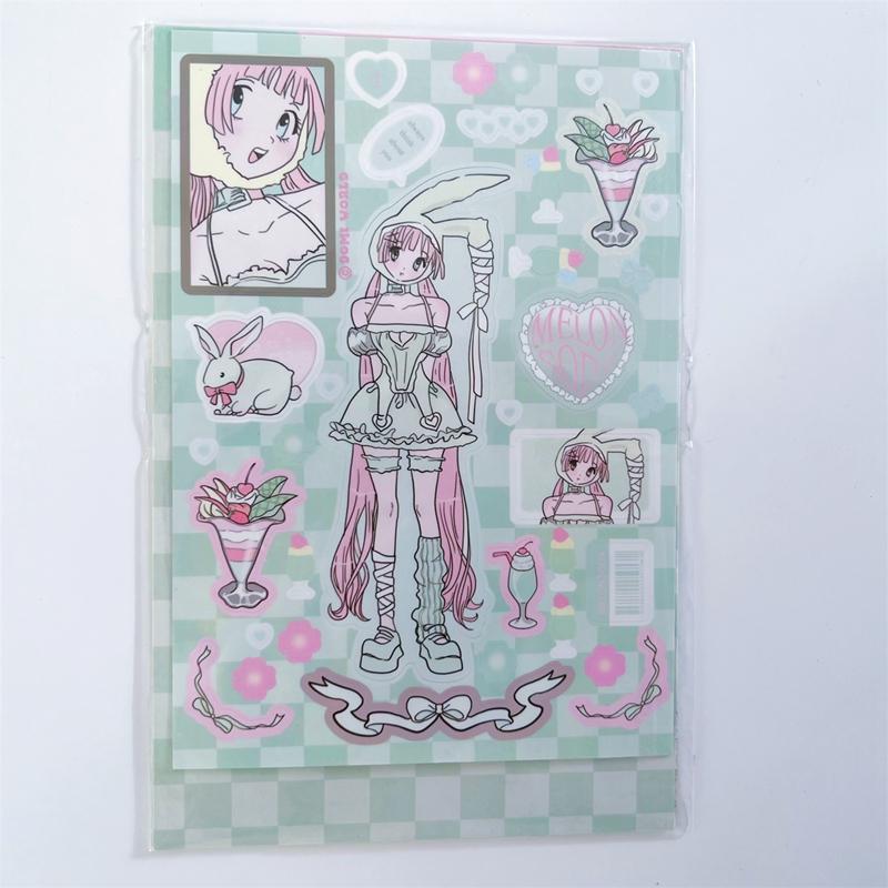 Korean ins Sweet Cool Girl Sticker Scrapbooking Diary DIY Album Decoration Sticker Aesthetic Stationery Art Supplies Personalizd