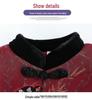 Elderly Women's Winter Cotton Jacket, Grandma’s Plus Velvet Thickened Tang Suit, Warm Stand Collar Outerwear for 70-Year-Olds