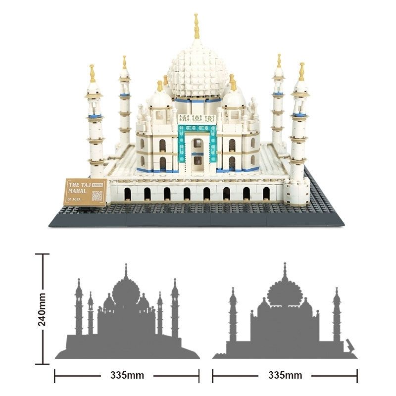 Creative World Renowned Architectural Large Taj Mahal Building Blocks Set,Architecture Model Kit Bricks To Kids Toy Compatible