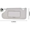 Nakuuly Left Driver Side Sun Visor Gray With Light, Without Sunroof Compatible With Nissan Altima 2013 2014 2015 2016 2017 2018 Replaces #