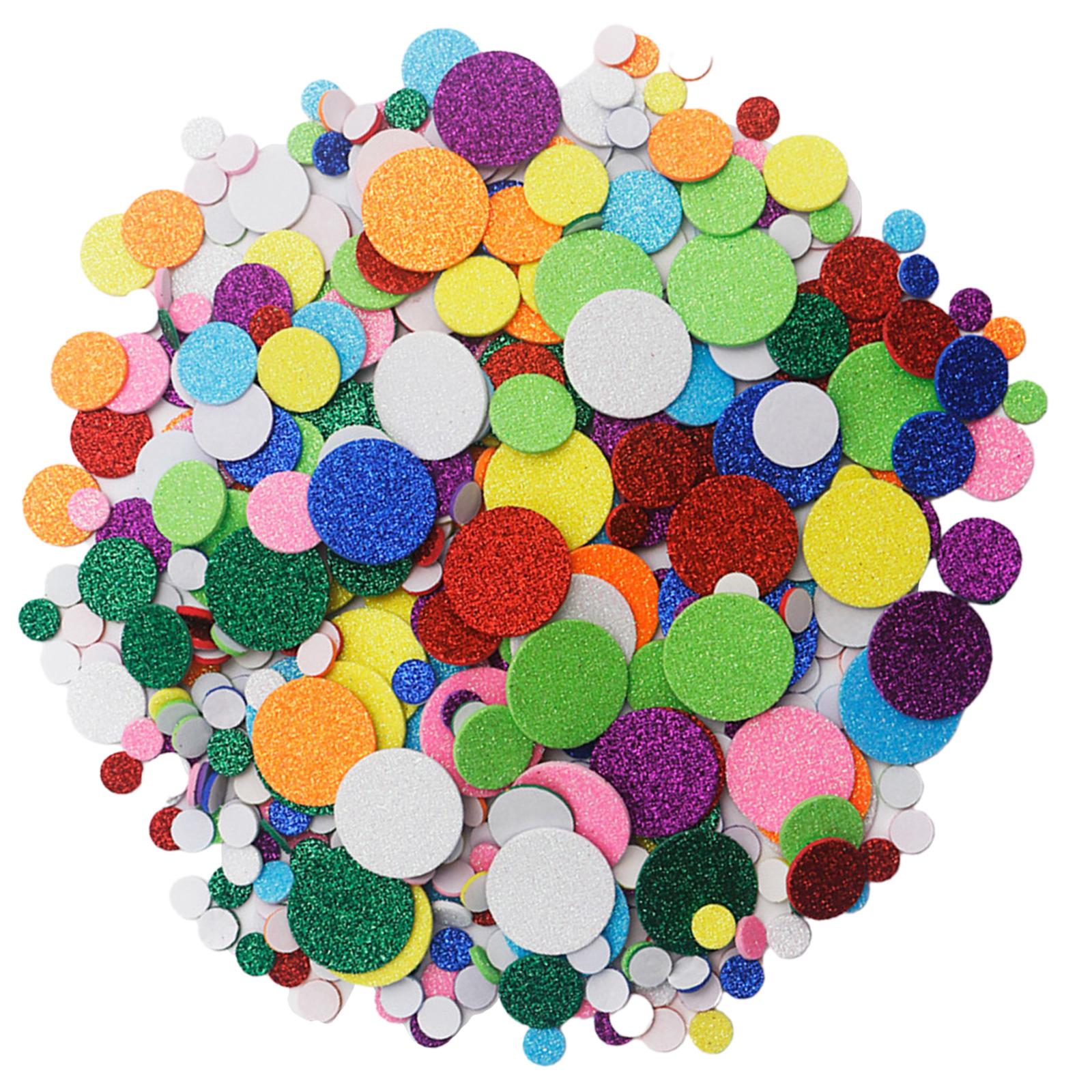 

160 шт. Блестящие пенопластовые наклейки Разноцветные круглые наклейки Принадлежности для рукоделия для поздравительных открыток, скрапбукинга, украшения