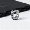 Punk Men Hoop Earrings,Double Intertwined Circle Huggie Hoop Earrings,Classic Pierced Earrings Gift