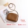 Damen Retro Mini-Schultertasche, Unifarben, Reißverschluss, Polyestergefüttert, Vielseitige Münzbörse, Reisepass-Kartenhalter