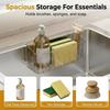 Kitchen sink sponge rack – 2026 new suction cup sink corner rack, cubic storage organizer.