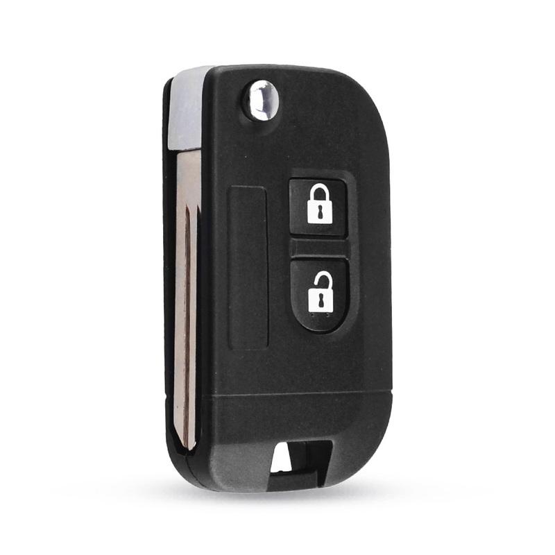 KEYYOU Flip Modified Remote Key Shell Fob Cover For Nissan Qashqai Primera Micra Navara Almera Note Sunny 2 Buttons Car Case