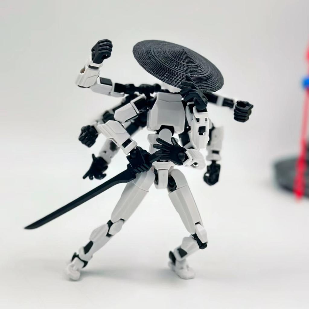 T 13 Full Joint Action Figure Cartoon Full Body Robot Eight Arms Desktop Decorations For Fans And Collectors Adjustable Joints