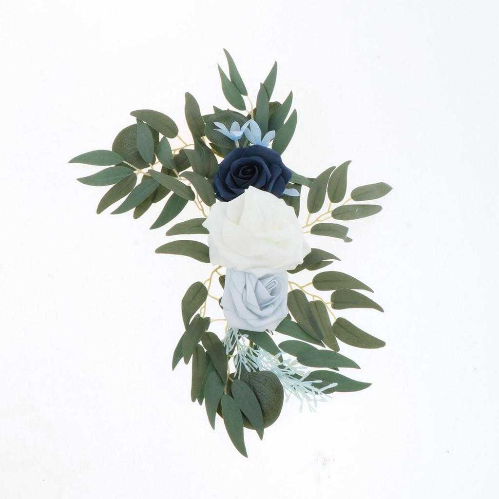 2 Pieces Silk Wedding Arch Flowers, Arch Flowers Display Fake Plant Artificial Floral for Backdrop Sign Holiday Window Decor