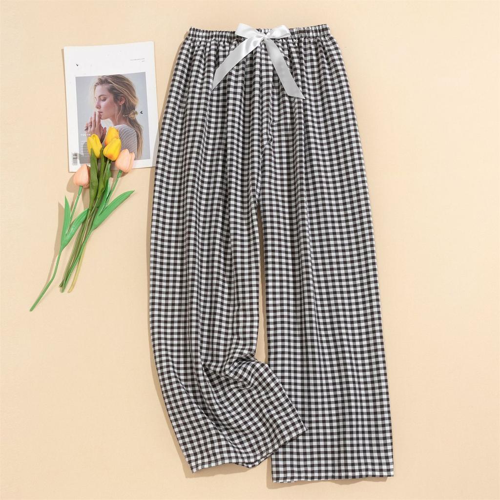 Women's Casual Fashion Sleep Pants Striped Loungewear Pants Wearable As Outerwear High-Waisted Pants