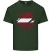 Torn Latvia Flag Latvian Day Football Unisexs Light Cotton Tshirt