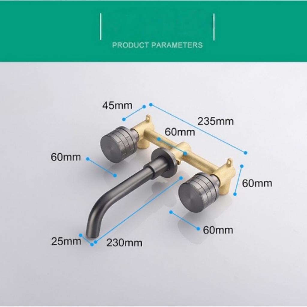 Grey Bathroom Faucet Brush Gold basin faucet Brass widespread faucet Tap luxury Basin Mixer Hot And Cold shower room sink Faucet