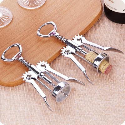 1PC Tragbare Edelstahl Rotwein Opener Flügel Typ Metall Korkenzieher Flasche Öffner Korkenzieher Wein Kork Entferner