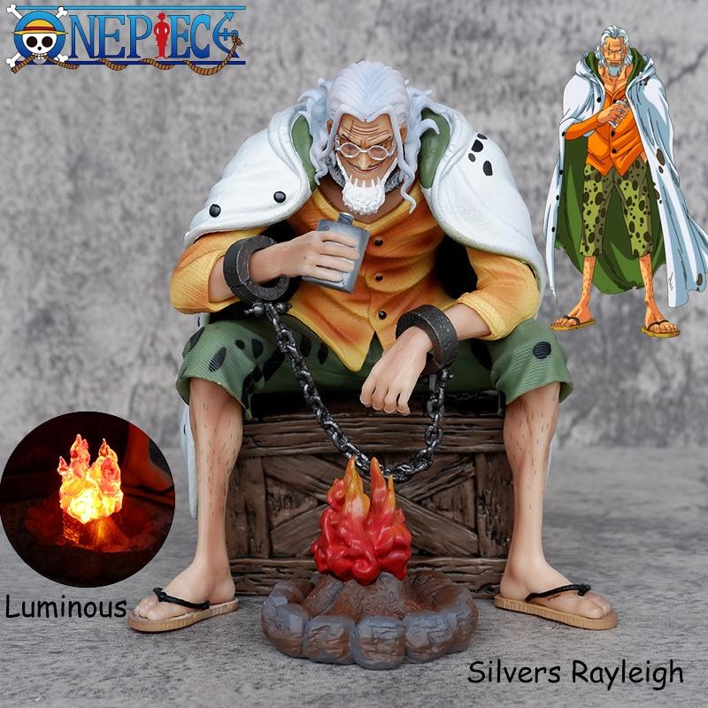 15cm High One Piece Dark King Rayleigh Sitting Pose Pvc Anime Figure Handicraft Wholesale