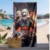 Formula Racing Printed Quick Dry Beach Towel Super Absorbent Soft Lightweight Bath Towel for Pool Summer Travel