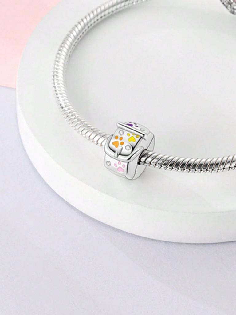 Charms Plata Gemstoneflower Clips And Spacersbeads Copper Plated Fit Copperoriginal Bracelet For Jewelry Making Diy Charm