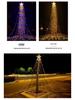 Solar Pentagram Waterfall Fairy String Lights for Outdoor Christmas Tree Decoration