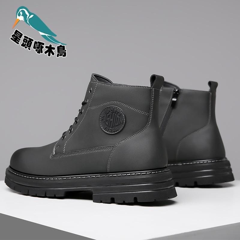 Bumblebee Martin boots high-top winter couple shoes casual shoes outdoor tooling boots trendy British retro platform boots