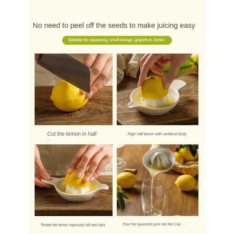 Latest Hand Operated Juicer Home Use Orange Juice Cup Ceramic Juice Squeezer Lemon Juice Squeezer Kitchen Gadgets and Accessories