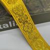 1.3 Inch Wide Jacquard Woven Fabric Ribbon Fringe Trim Flat Gold Gold Glitter Embroidery Ribbon Lace Accessories