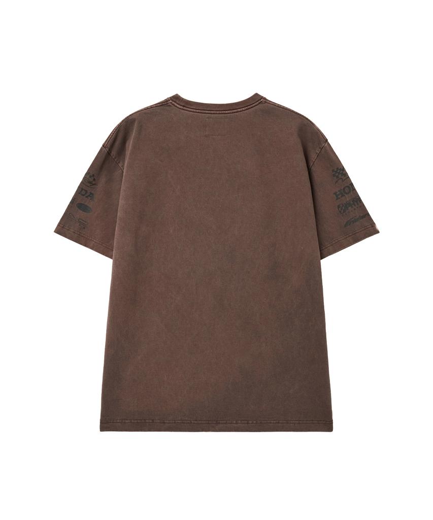 PHYPS MOTORCYCLE Wing Collect Logo Short Sleeve Brown