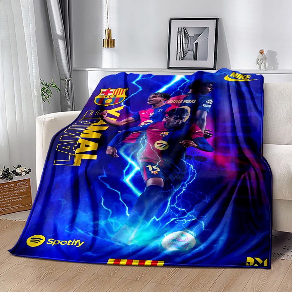 Lamine Yamal's Spain's Soccer Star Blanket Ultra-Soft Suitable for Seaside Picnics Sofa Four Seasons Universal Playful Design