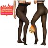 Fleece-Lined Tights For Women Anti-Snagging Winter Warm Leggings Non-Sheer High Waist Comfortable Fit Under Dresses