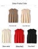 Le Kasha Women's 100% Cashmere Sleeveless Vest - Solid Color, Half-High Neck Base Layer (2026 New Style)