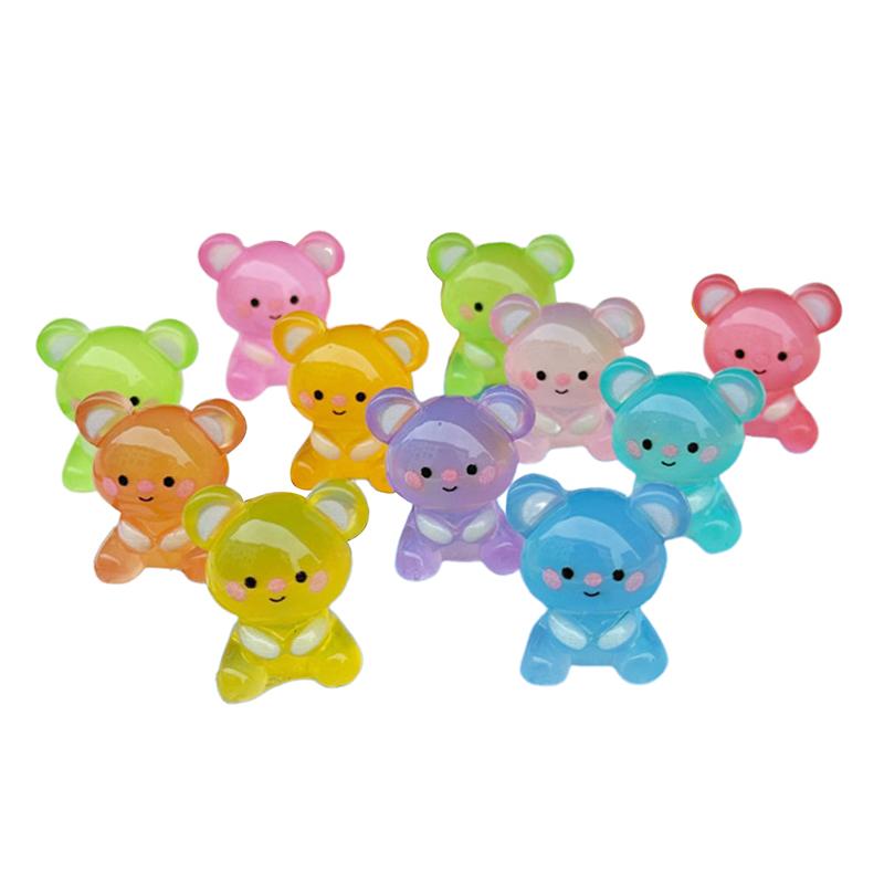 5 tk Multikas helendav kolmemõõtmeline väike karu mikromaastiku ornament Loominguline isetegemine kodukaunistustarvikud kingitused