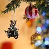 Yousheng Riding Dog Pendant Acrylic Puppy Auto Rearview Mirror Hanging Ornament Lightweight Fun Dog Pendant for Key Rings Backpacks Mobile Phones