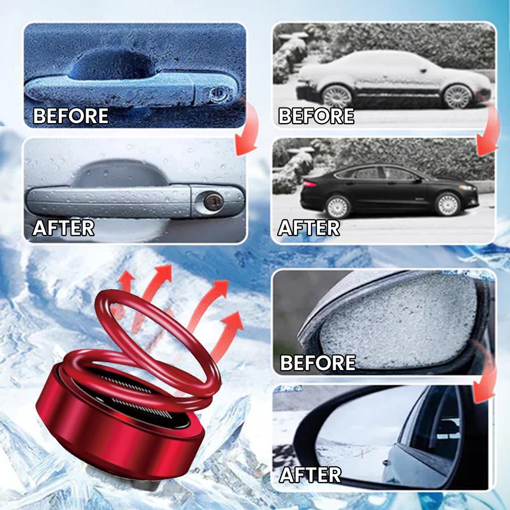 Portable Dynamic Molecular Heater Solar Powered Windshield Defroster Snow Remove Mini Car Perfume Diffuser Molecular Heater
