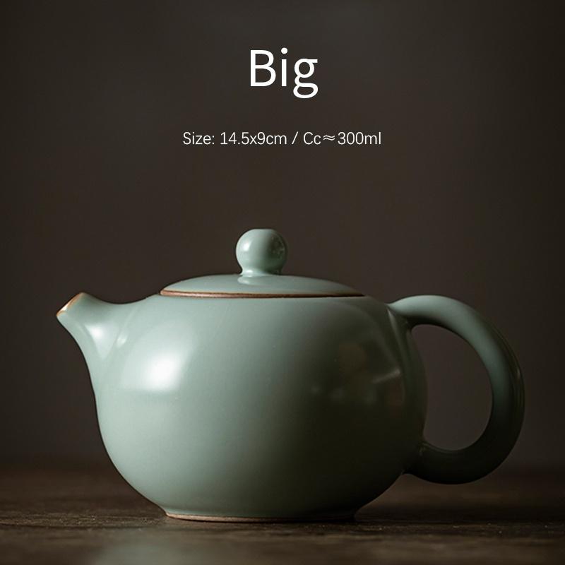 Ru Kiln Ceramic Teapot with Crackle Glaze Kung Fu Tea Set