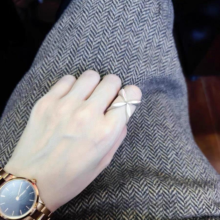 Unique Ring For Women Adjustable Vintage Cross Flower  Party Birthday Gift