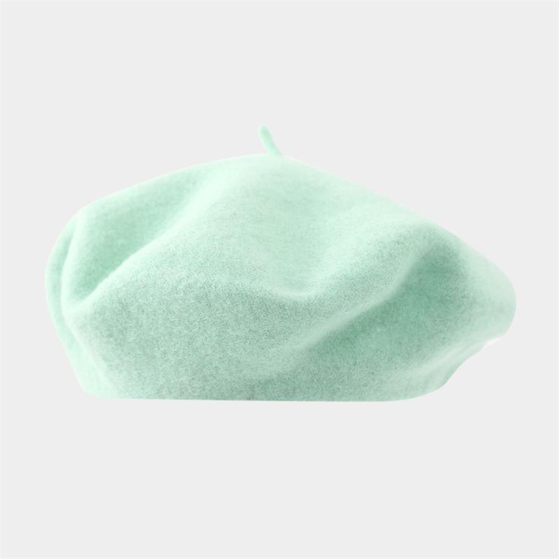 Solid Color Wool Beret Girls Winter Versatile Bud Hat Japanese Literary and Retro Painter Hat