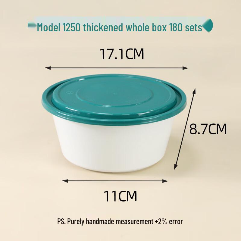 Handun 1250ml Microwaveable Disposable Round Lunch Box