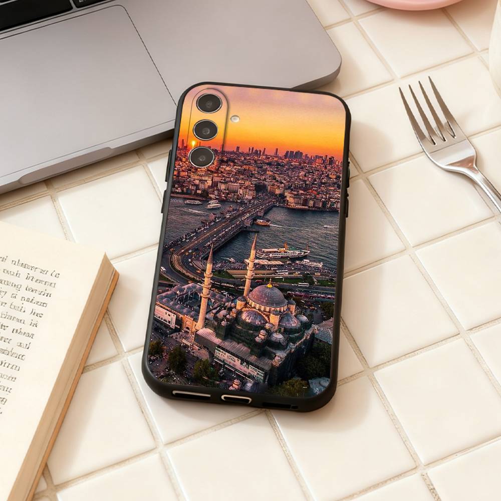 S-SceneryS Istanbul T-Turkey phone Case For Samsung Galaxy A73,A72,A71,A70,A53,A52,A51,Others Soft Black Shell