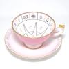 Aynsley Nerross Fortune Telling Tea Cup and NLRS00003C Saucer, 200ml, Pink,