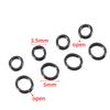 100-200pcs Black Stainless Steel Split Rings Open Jump Rings Connector DIY Necklace Bracelet Making Jewelry Findings Wholesale