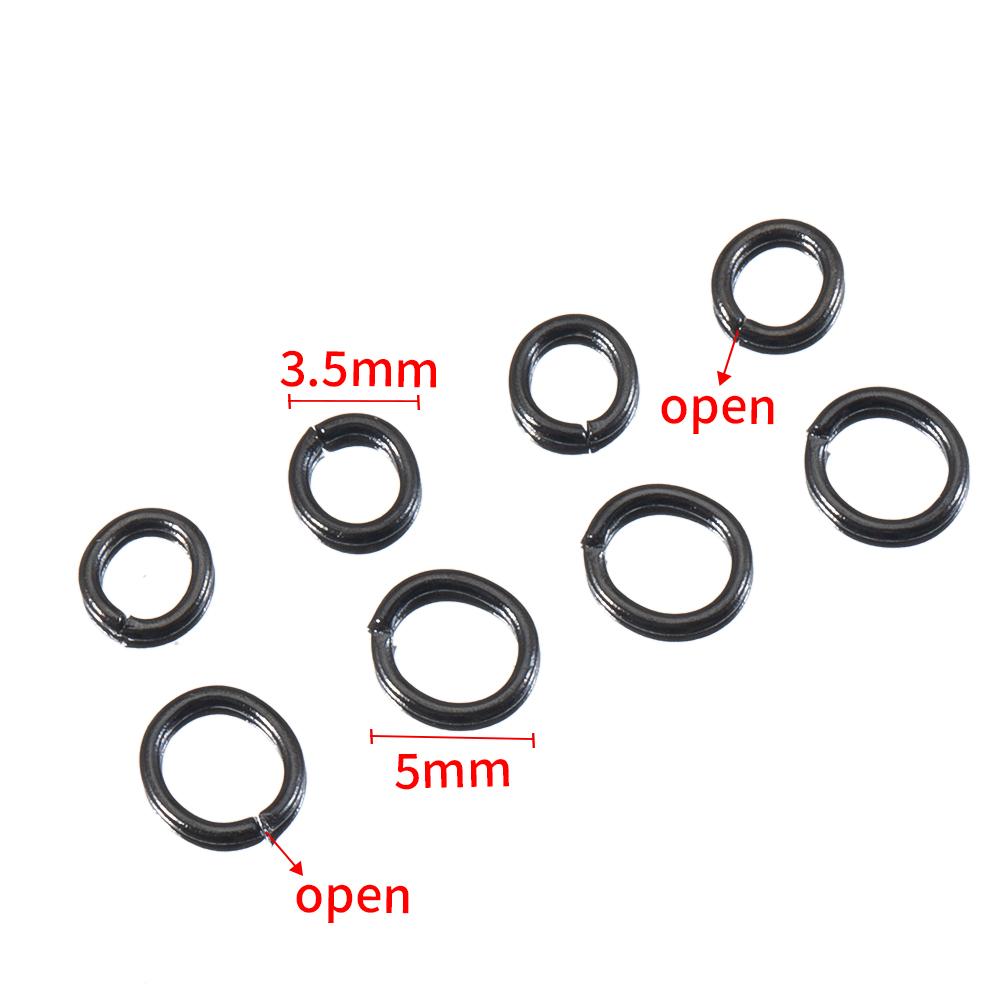 100-200pcs Black Stainless Steel Split Rings Open Jump Rings Connector DIY Necklace Bracelet Making Jewelry Findings Wholesale