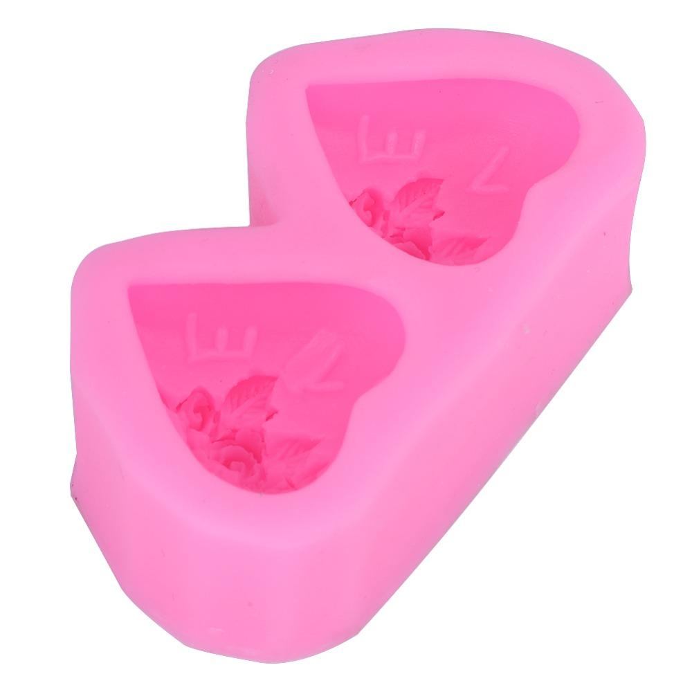 Silicone Rose Heart Silicone Mold Non Stick Soap Mold New Flower Embossing Mold  Resin Craft
