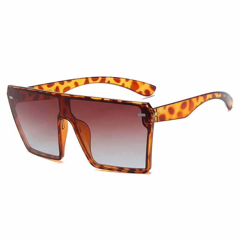 Vintage Luxury Brand Sunglasses Women Men Big Frame Square Windproof UV400 Protection Rivets Shades